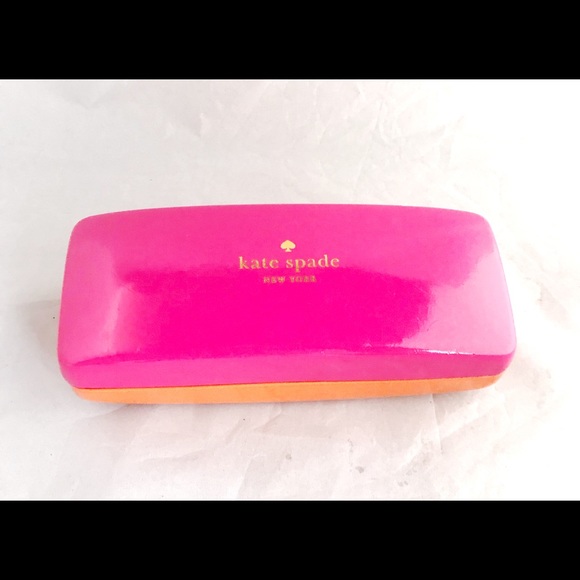 Kate Spade Eyeglasses Hard Case Pink Orange - Picture 2 of 6
